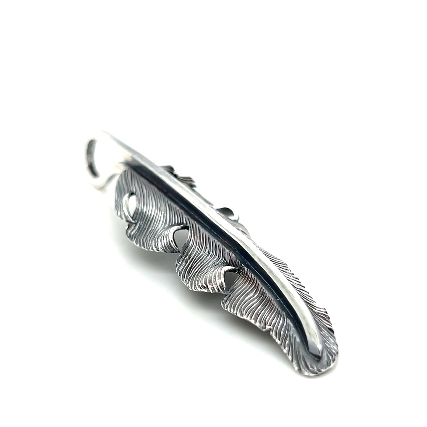 Jack Hsu Studio 2025 Summer Collection - Adventure | Repousse Feather Long Pendant Necklace