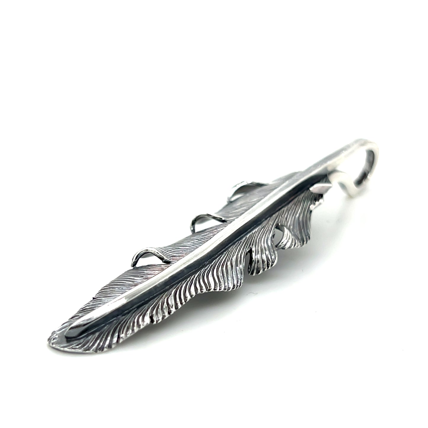 Jack Hsu Studio 2025 Summer Collection - Adventure | Repousse Feather Long Pendant Necklace