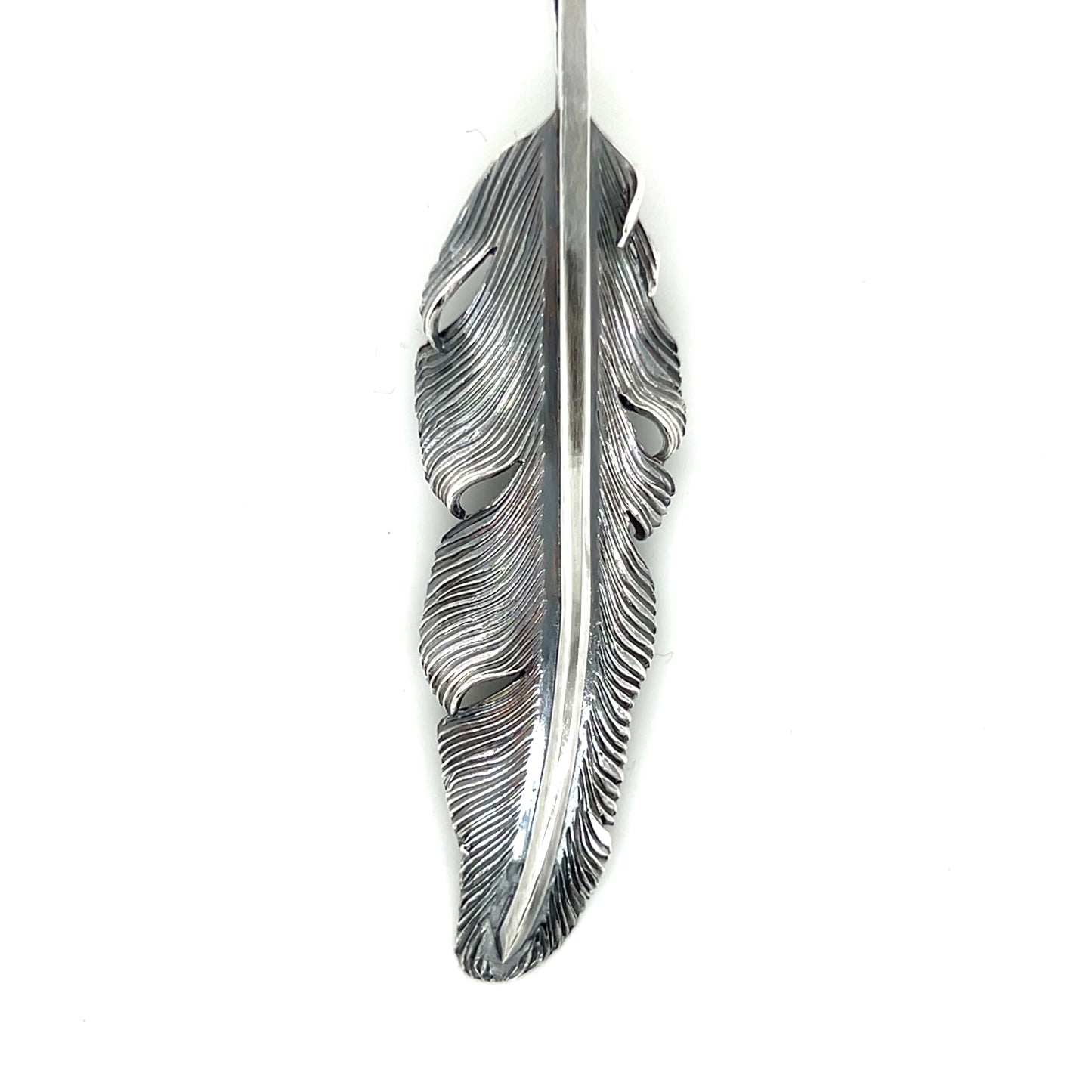 Jack Hsu Studio 2025 Summer Collection - Adventure | Repousse Feather Long Pendant Necklace