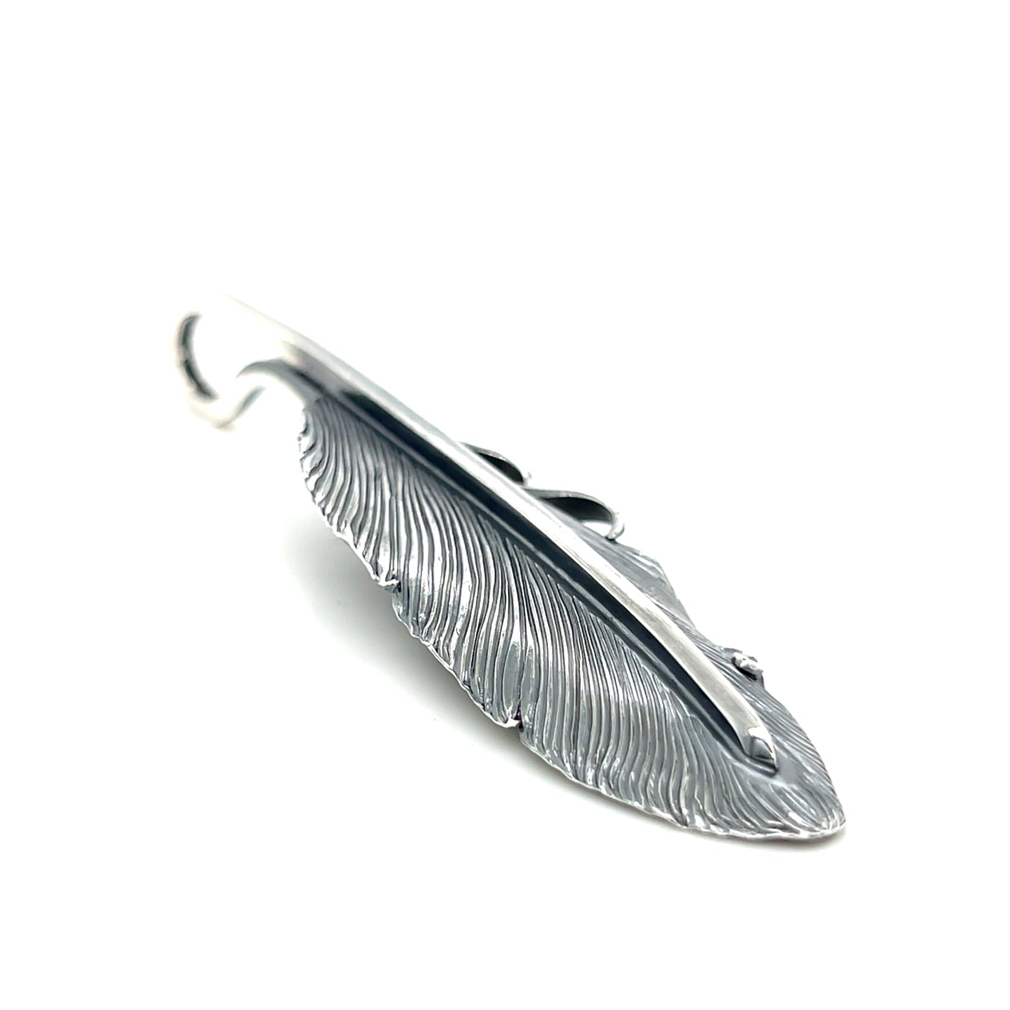 Jack Hsu Studio 2025 Summer Collection - Faith | Repousse Feather Long Pendant Necklace