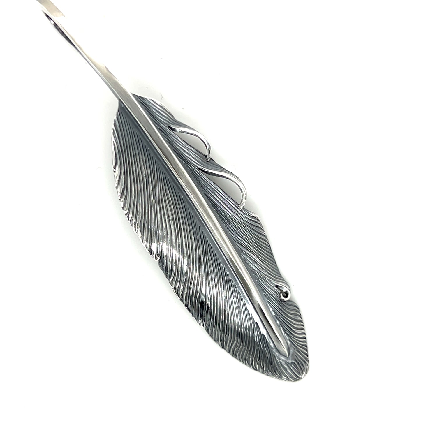 Jack Hsu Studio 2025 Summer Collection - Faith | Repousse Feather Long Pendant Necklace