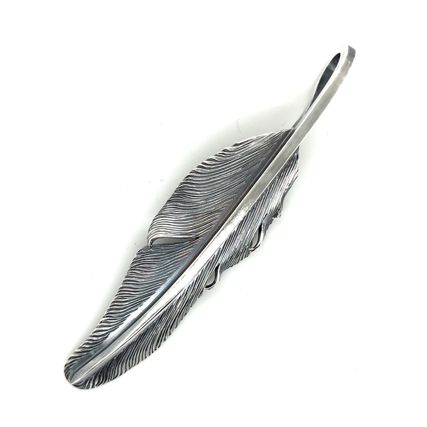Jack Hsu Studio 2025 Summer Collection - Dreamer | Repousse Feather Long Pendant Necklace