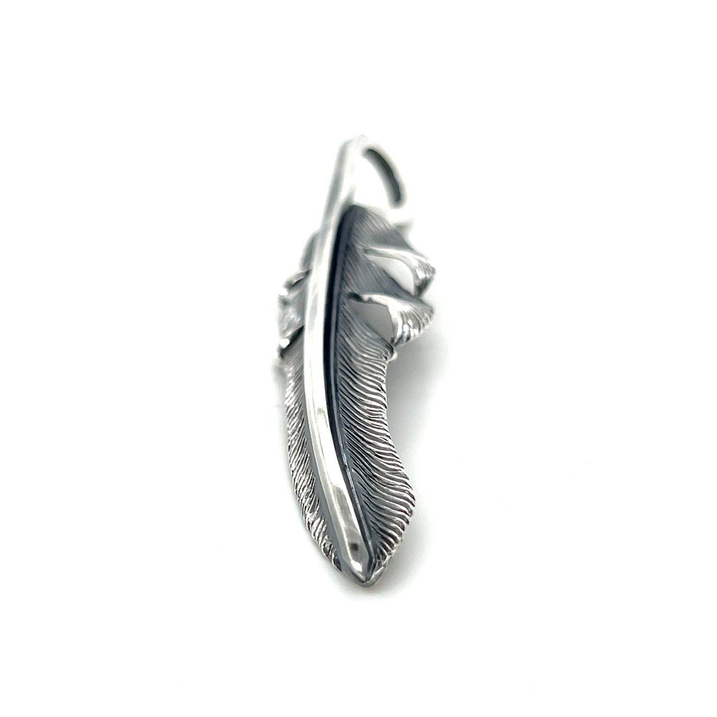 Jack Hsu Studio 2025 Summer Collection - Courage | Repousse Feather Long Pendant Necklace