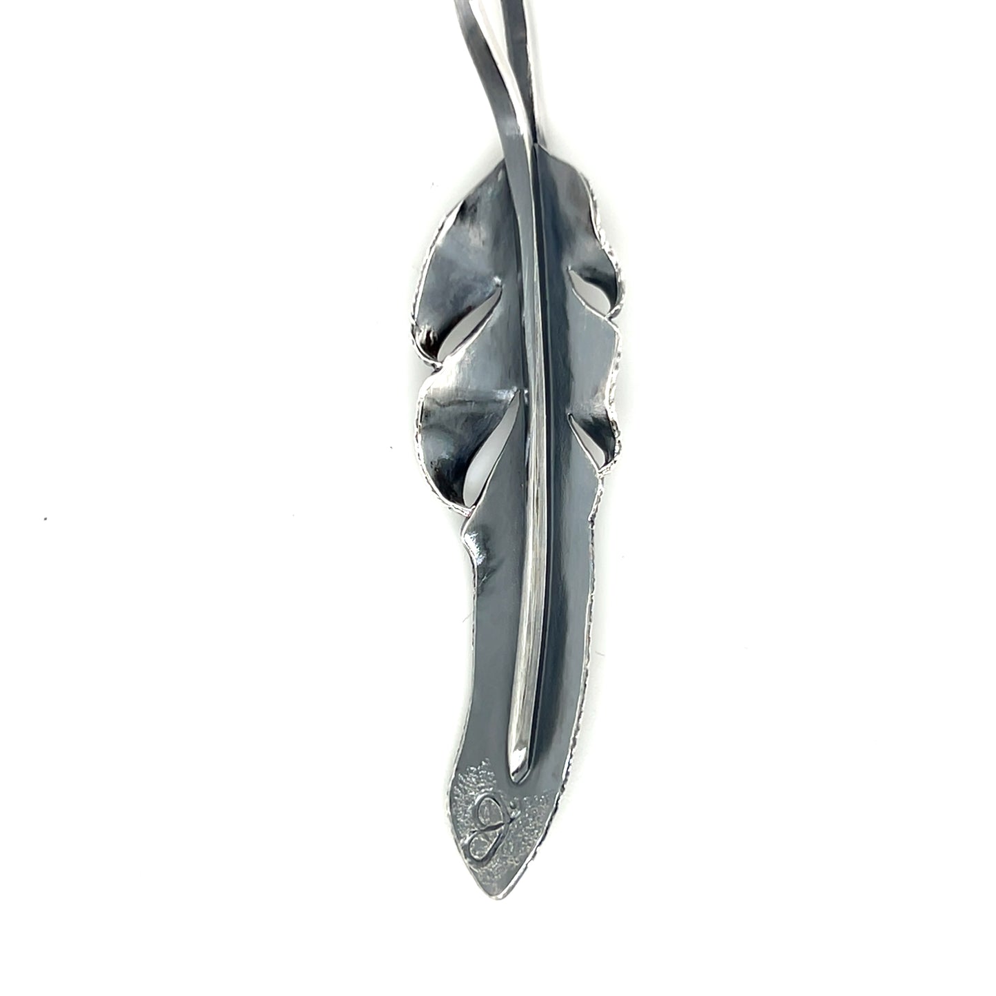 Jack Hsu Studio 2025 Summer Collection - Courage | Repousse Feather Long Pendant Necklace