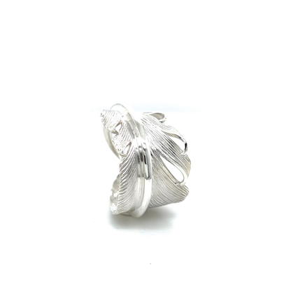 Jack Hsu Studio Made-to-Order Collection Repousse Feather Ring