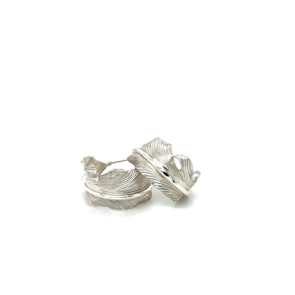 Jack Hsu Studio Made-to-Order Collection Repousse Feather Earrings