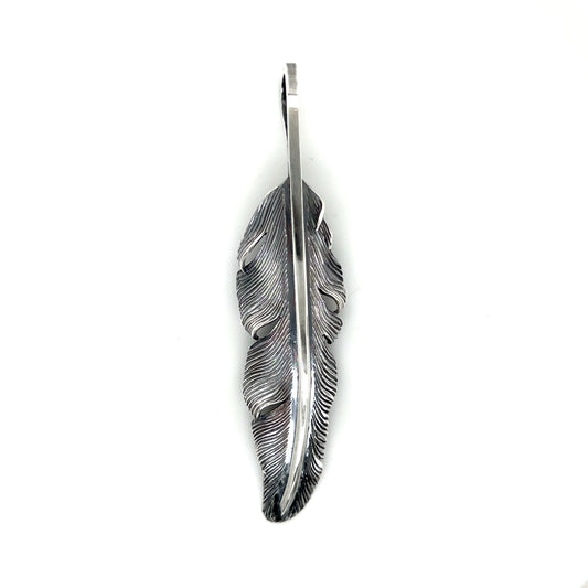 Jack Hsu Studio 2025 Summer Collection - Adventure | Repousse Feather Long Pendant Necklace
