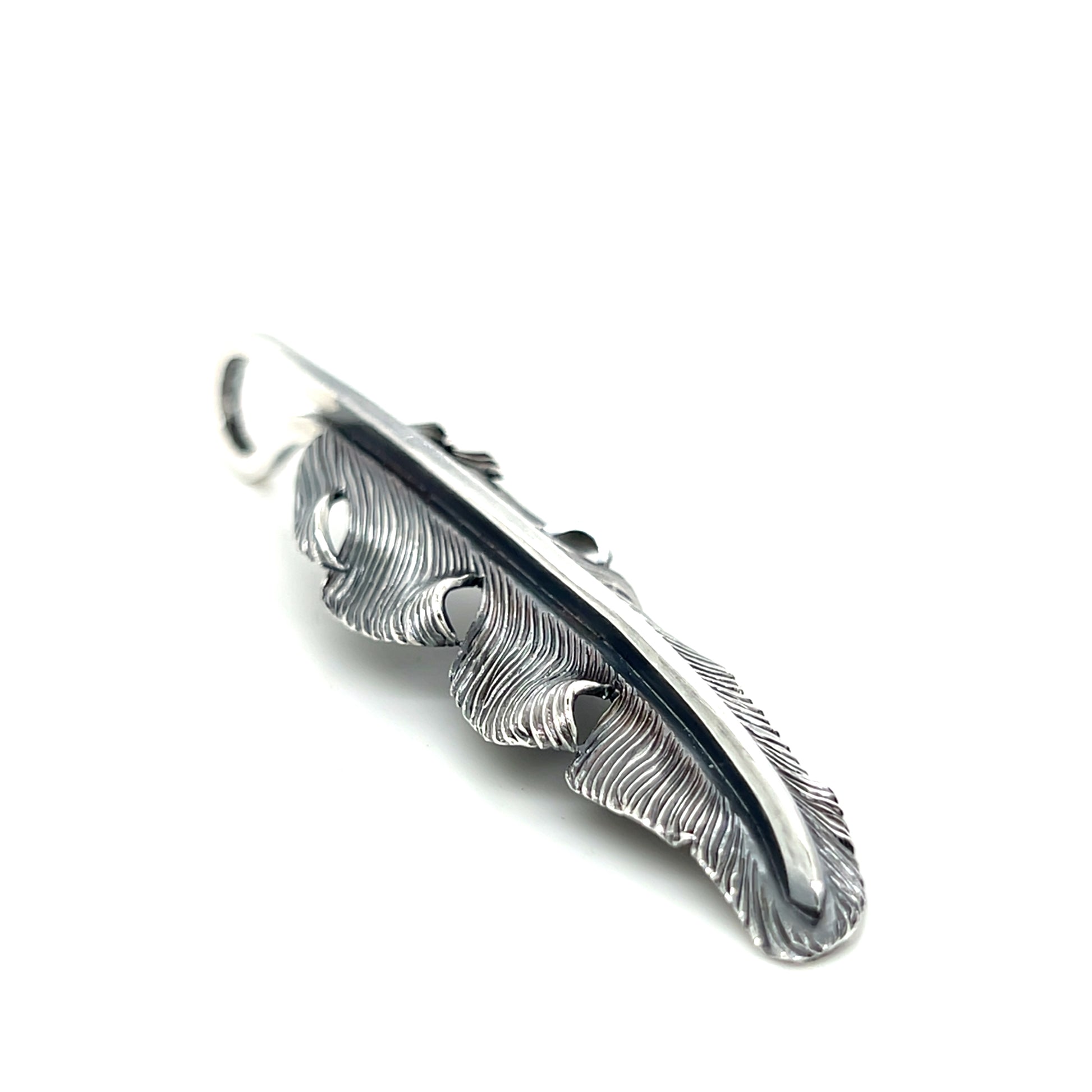 Jack Hsu Studio 2025 Summer Collection - Adventure | Repousse Feather Long Pendant Necklace