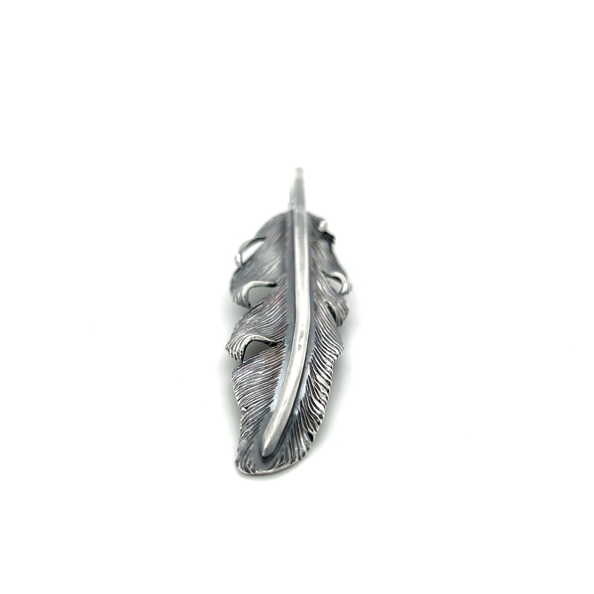 Jack Hsu Studio 2025 Summer Collection - Adventure | Repousse Feather Long Pendant Necklace