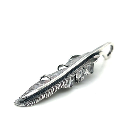 Jack Hsu Studio 2025 Summer Collection - Adventure | Repousse Feather Long Pendant Necklace