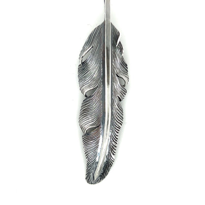 Jack Hsu Studio 2025 Summer Collection - Adventure | Repousse Feather Long Pendant Necklace