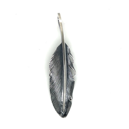 Jack Hsu Studio 2025 Summer Collection - Faith | Repousse Feather Long Pendant Necklace