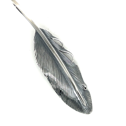 Jack Hsu Studio 2025 Summer Collection - Faith | Repousse Feather Long Pendant Necklace