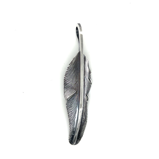 Jack Hsu Studio 2025 Summer Collection - Dreamer | Repousse Feather Long Pendant Necklace