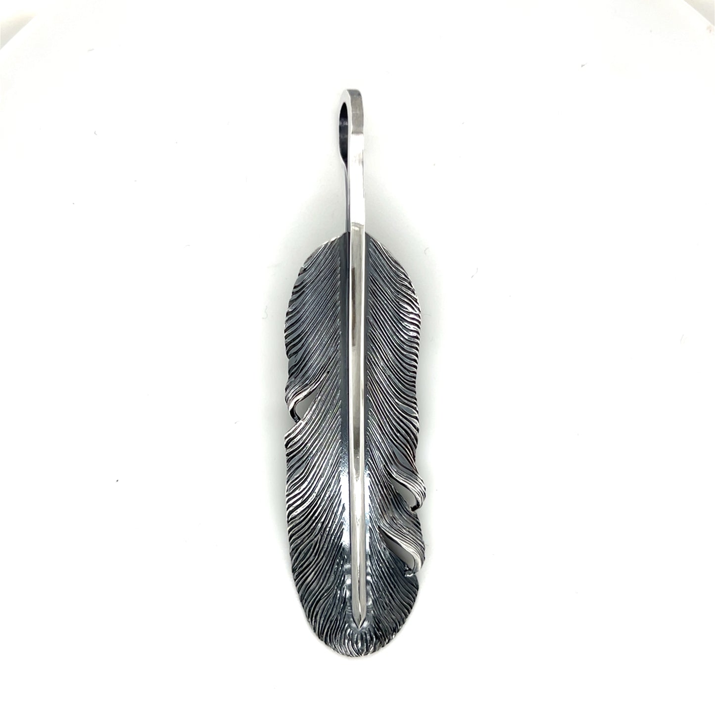 Jack Hsu Studio 2025 Summer Collection - Root | Repousse Feather Long Pendant Necklace