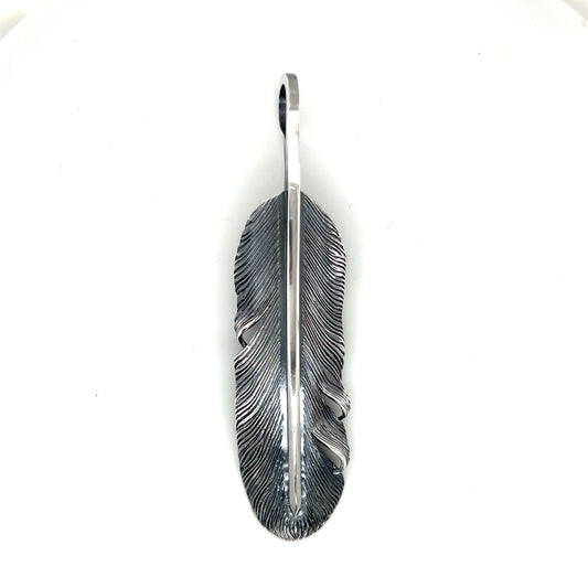 Jack Hsu Studio 2025 Summer Collection - Root | Repousse Feather Long Pendant Necklace