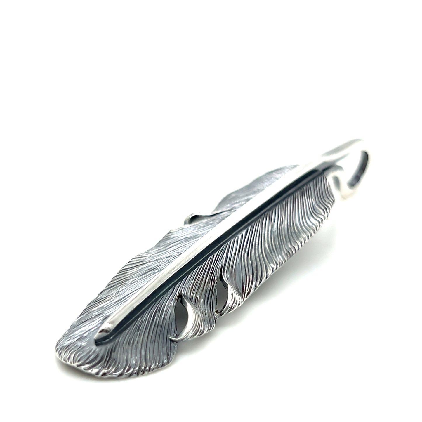 Jack Hsu Studio 2025 Summer Collection - Root | Repousse Feather Long Pendant Necklace