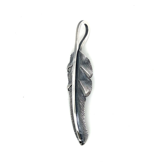 Jack Hsu Studio 2025 Summer Collection - Courage | Repousse Feather Long Pendant Necklace