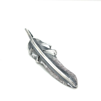 Jack Hsu Studio 2025 Summer Collection - Courage | Repousse Feather Long Pendant Necklace