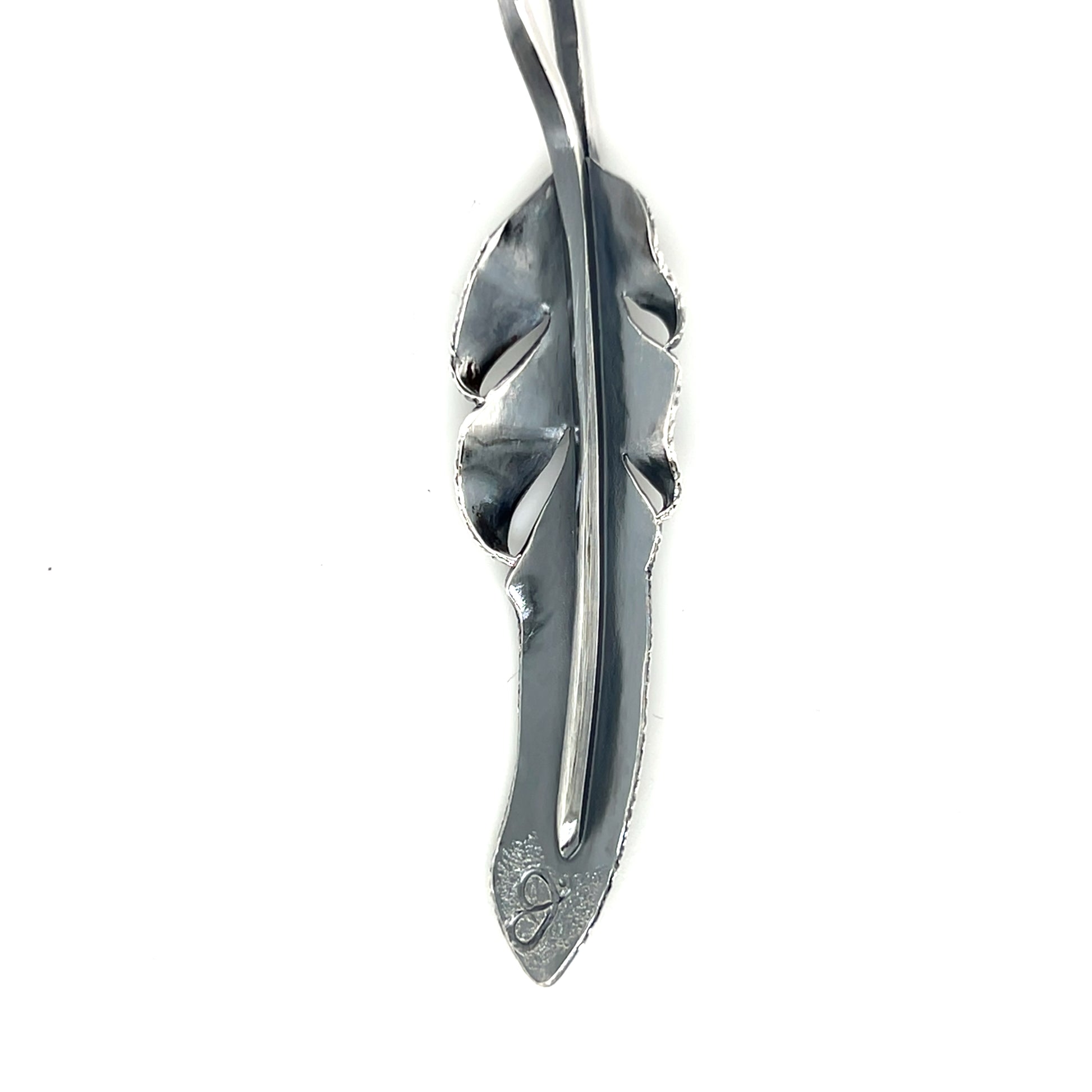 Jack Hsu Studio 2025 Summer Collection - Courage | Repousse Feather Long Pendant Necklace