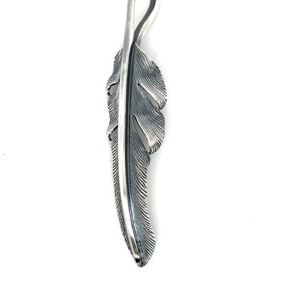 Jack Hsu Studio 2025 Summer Collection - Courage | Repousse Feather Long Pendant Necklace