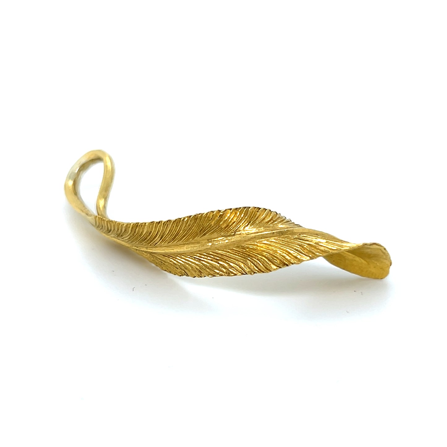 Jack Hsu Studio 2025 Summer Collection - Companion | Repousse 22K Gold Feather Pendant