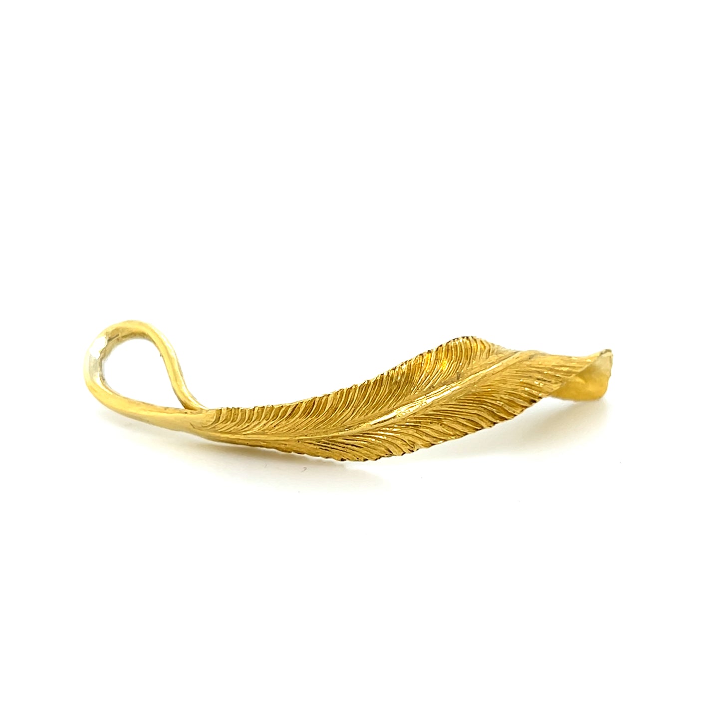 Jack Hsu Studio 2025 Summer Collection - Companion | Repousse 22K Gold Feather Pendant
